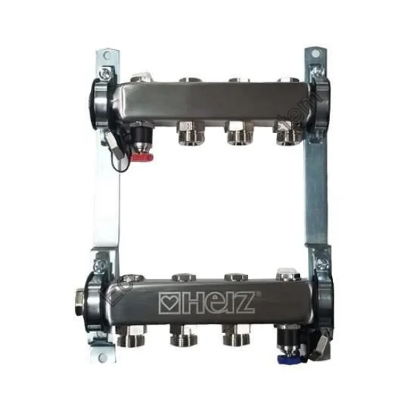 Distrib. inox rad. cu inchidere DN25- 3 cai x G3/4" 1863403 HERZ-image0